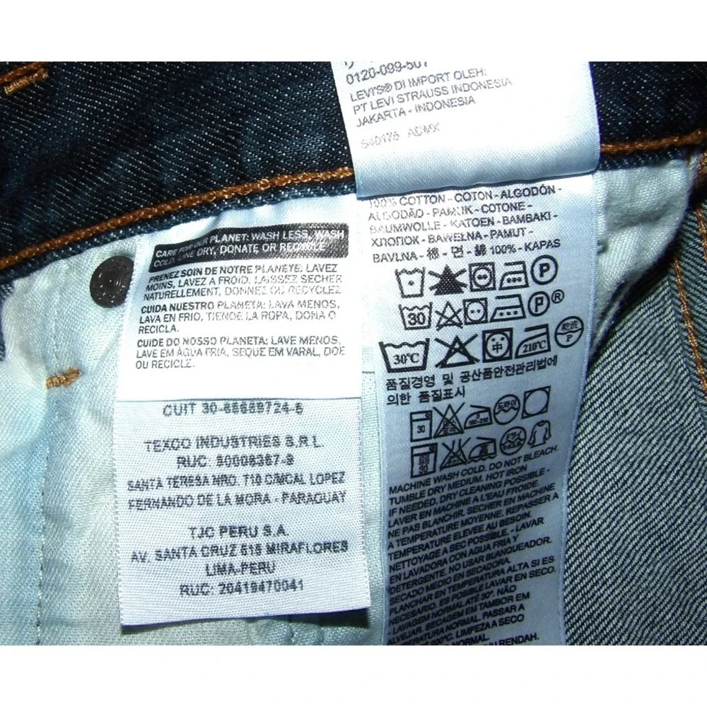 Levi's 501 100% Cotton Medium Wash Button Fly Straight Leg Jeans Men's 30 X 32